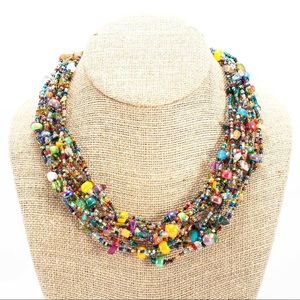 12 Strand Bead Beach Ball Necklace